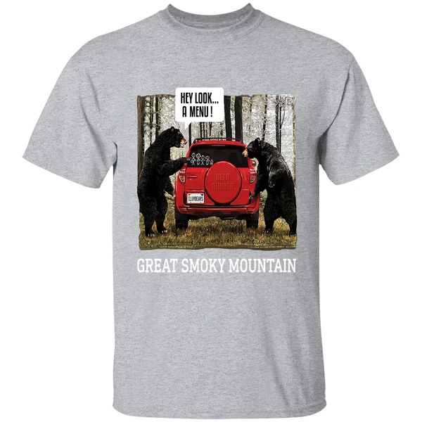 Great Smoky Mountain Bears Hey Look A Menu Shirt - Image 9