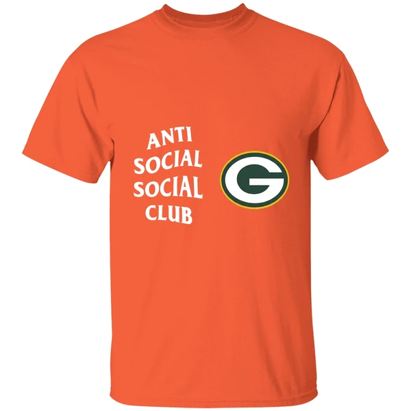 green bay packers anti social social club nfl shirt orange