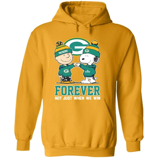 Green Bay Packers Charlie Brown Vs Snoopy Forever Not Just When We Win Hoodie