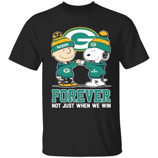 Green Bay Packers Charlie Brown Vs Snoopy Forever Not Just When We Win Shirt