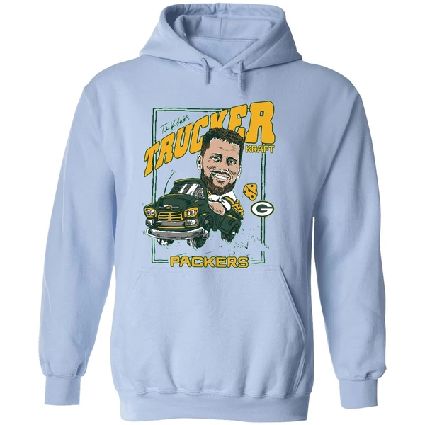 Green Bay Packers Homage 85 Tucker Kraft Trucker Hoodie - Image 4