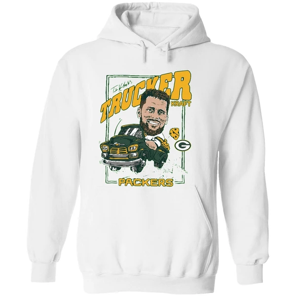 Green Bay Packers Homage 85 Tucker Kraft Trucker Hoodie - Image 8