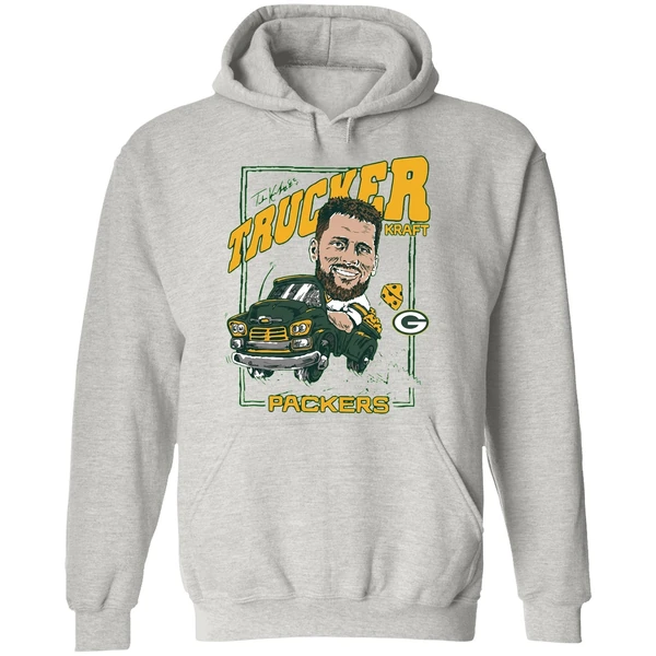 Green Bay Packers Homage 85 Tucker Kraft Trucker Hoodie - Image 9