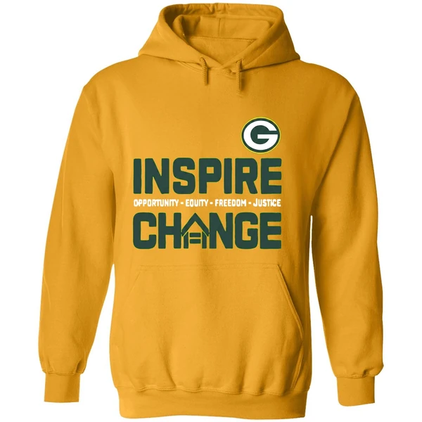 Green Bay Packers Inspire Change Opportunity Equity Freedom Justice 2025 Hoodie