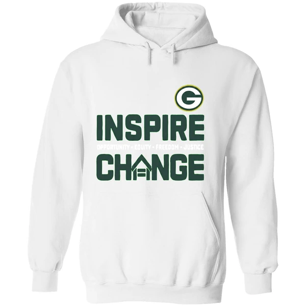 Green Bay Packers Inspire Change Opportunity Equity Freedom Justice 2025 Hoodie - Image 8