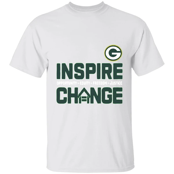 Green Bay Packers Inspire Change Opportunity Equity Freedom Justice 2025 Shirt