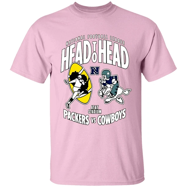 Green Bay Packers Vs Dallas Cowboys Nfl Football Head To Head 2025 Shirt - Image 2