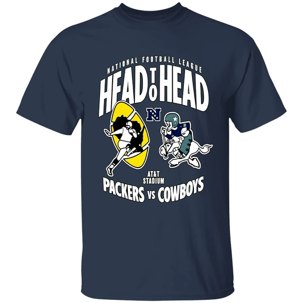 Green Bay Packers Vs Dallas Cowboys Nfl Football Head To Head 2025 Shirt - Image 4