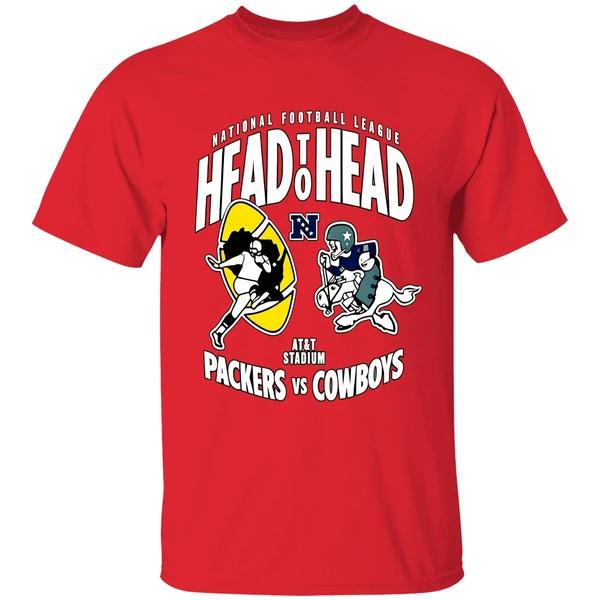 Green Bay Packers Vs Dallas Cowboys Nfl Football Head To Head 2025 Shirt - Image 6