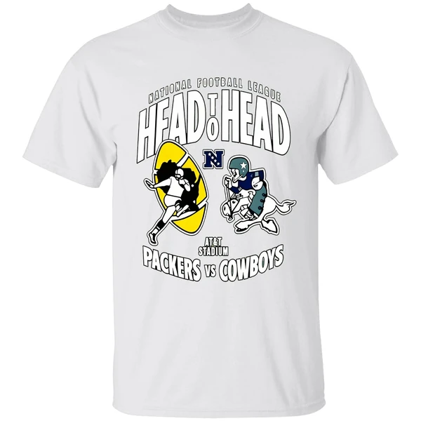 Green Bay Packers Vs Dallas Cowboys Nfl Football Head To Head 2025 Shirt - Image 9