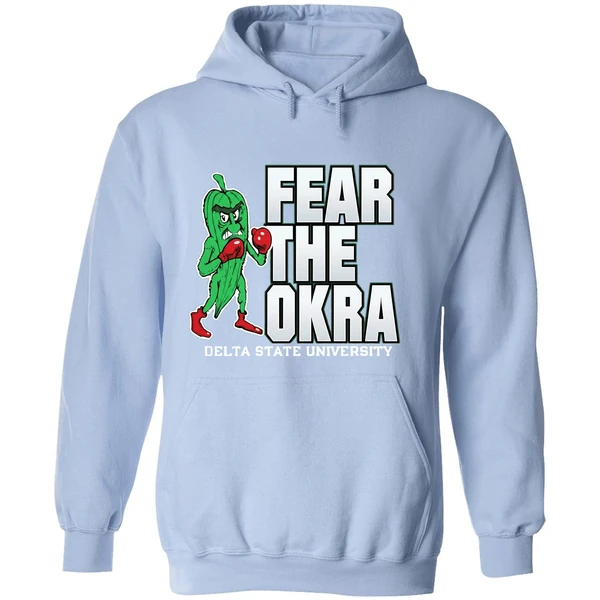 Green Chili Boxing Fear The Okra Delta State University Hoodie - Image 4