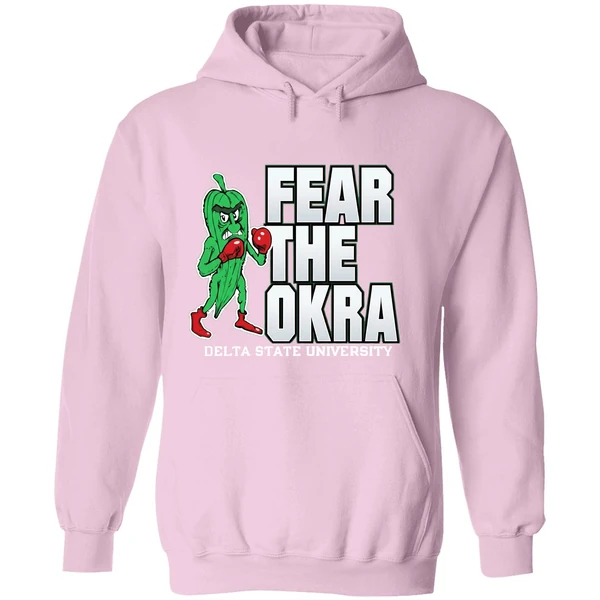 Green Chili Boxing Fear The Okra Delta State University Hoodie - Image 5
