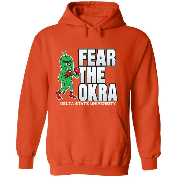 Green Chili Boxing Fear The Okra Delta State University Hoodie - Image 6
