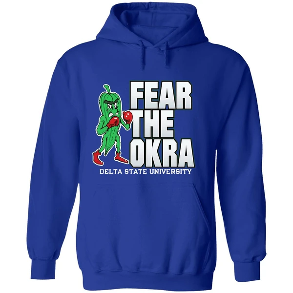 Green Chili Boxing Fear The Okra Delta State University Hoodie - Image 7