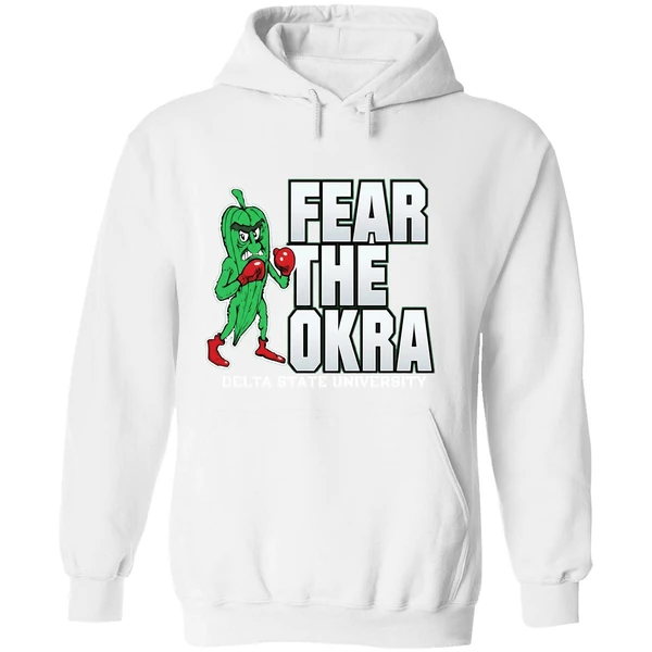 Green Chili Boxing Fear The Okra Delta State University Hoodie - Image 8