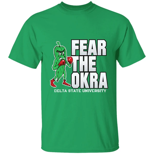 Green Chili Boxing Fear The Okra Delta State University Shirt - Image 2