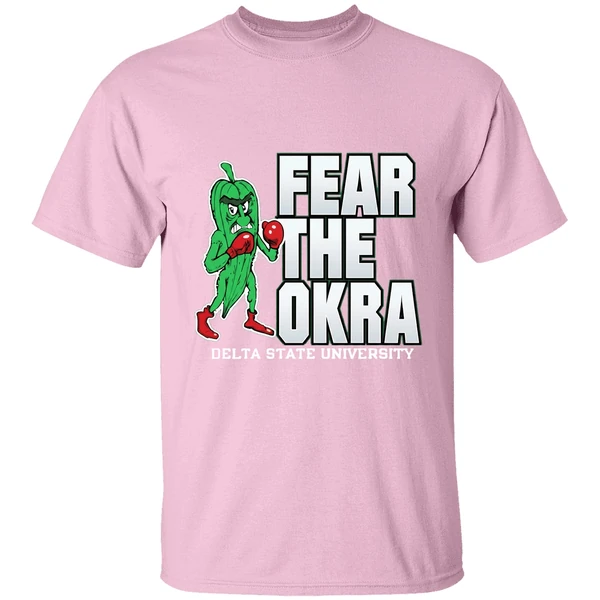 Green Chili Boxing Fear The Okra Delta State University Shirt - Image 3