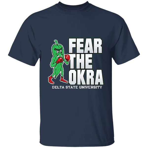 Green Chili Boxing Fear The Okra Delta State University Shirt - Image 5