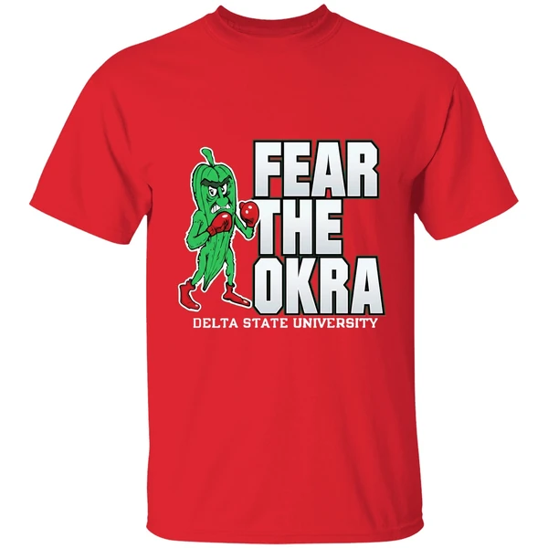 Green Chili Boxing Fear The Okra Delta State University Shirt - Image 7