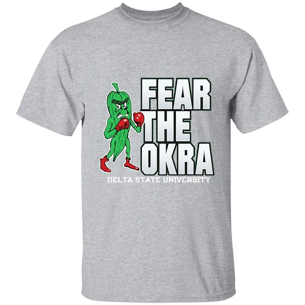 Green Chili Boxing Fear The Okra Delta State University Shirt - Image 9