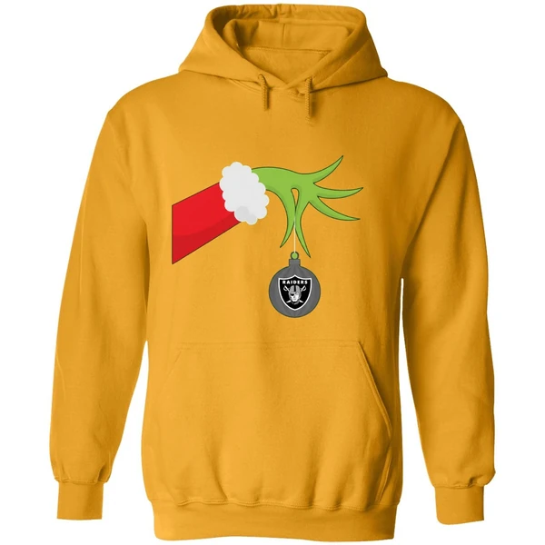 Grinch Christmas Ornament Oakland Raiders Hoodie