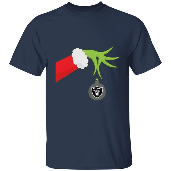 grinch christmas ornament oakland raiders shirt navy