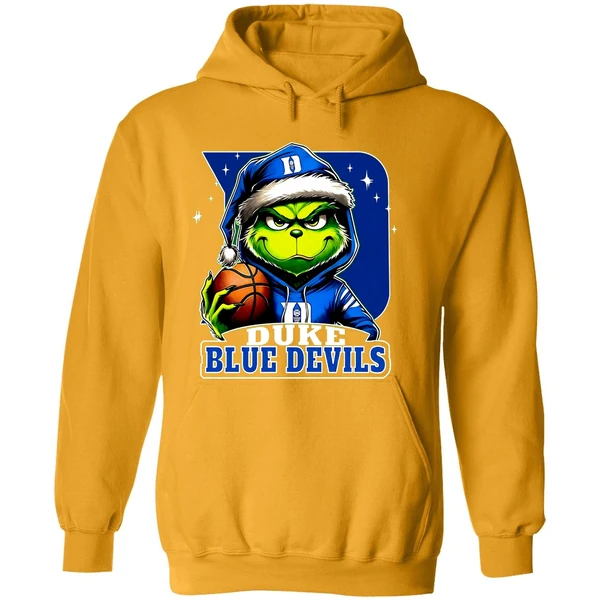 Grinch Duke Blue Devils 2025 Merry Christmas Touchdown Hoodie