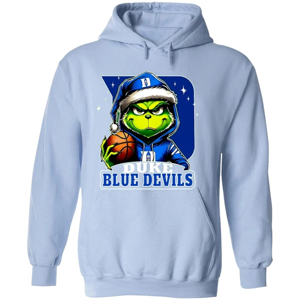 Grinch Duke Blue Devils 2025 Merry Christmas Touchdown Hoodie - Image 4