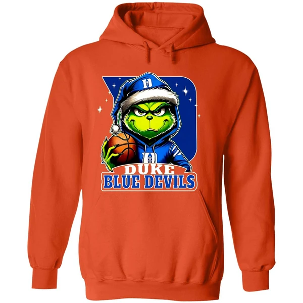Grinch Duke Blue Devils 2025 Merry Christmas Touchdown Hoodie - Image 6