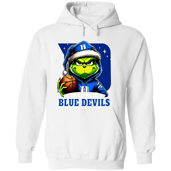 Grinch Duke Blue Devils 2025 Merry Christmas Touchdown Hoodie - Image 8