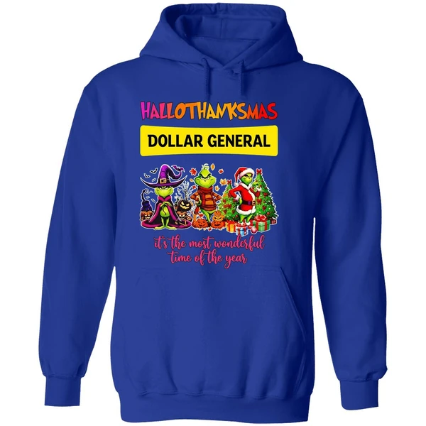 Grinch Hallothanksmas Dollar General Its The Most Wonderful Time Of The Year Hoodie - Image 7