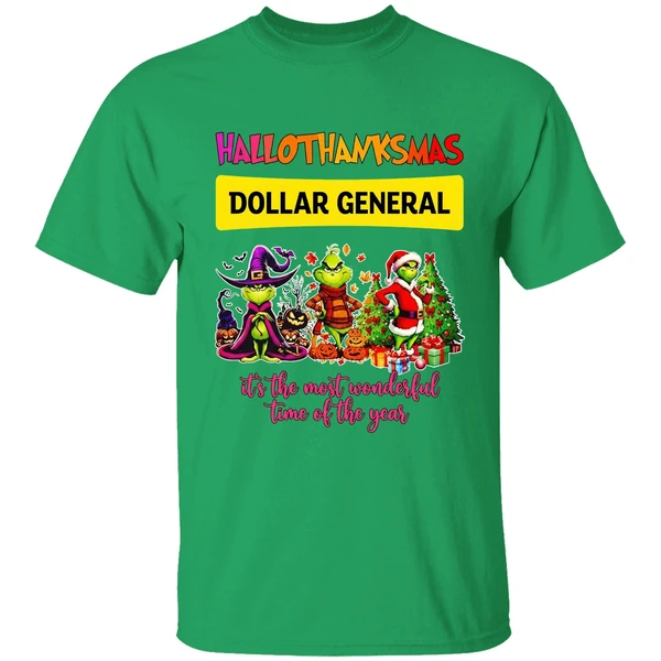 Grinch Hallothanksmas Dollar General Its The Most Wonderful Time Of The Year Shirt - Image 2