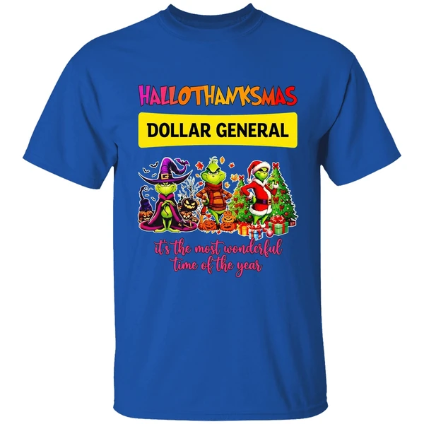 Grinch Hallothanksmas Dollar General Its The Most Wonderful Time Of The Year Shirt - Image 8