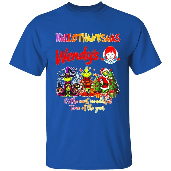 grinch-hallothanksmas-wendys-its-the-most-wonderful-time-of-the-year-shirt-royalblue