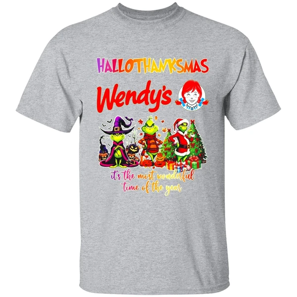grinch-hallothanksmas-wendys-its-the-most-wonderful-time-of-the-year-shirt-sportgrey