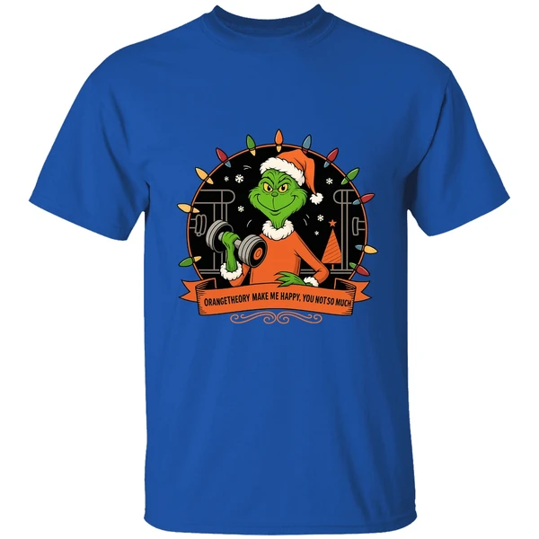 grinch-santa-orange-theory-make-me-happy-you-not-so-much-christmas-lights-shirt-royalblue