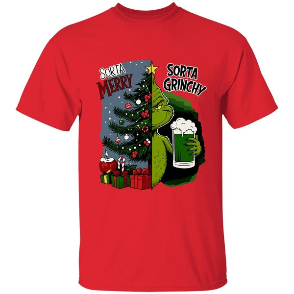 grinch-sorta-merry-sorta-grinchy-christmas-holiday-shirt-red