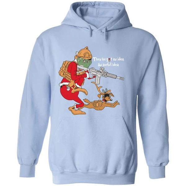 Grinch Taking Gun Then He Got An Idea An Awful Idea Hoodie - Image 4