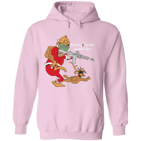 Grinch Taking Gun Then He Got An Idea An Awful Idea Hoodie - Image 5