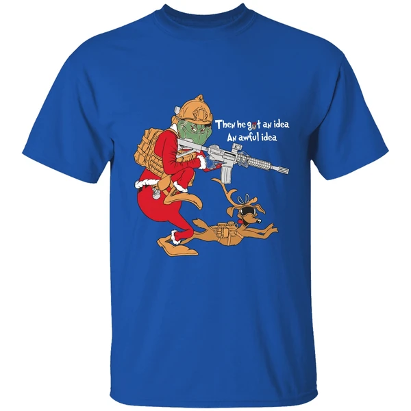 Grinch Taking Gun Then He Got An Idea An Awful Idea Shirt - Image 8