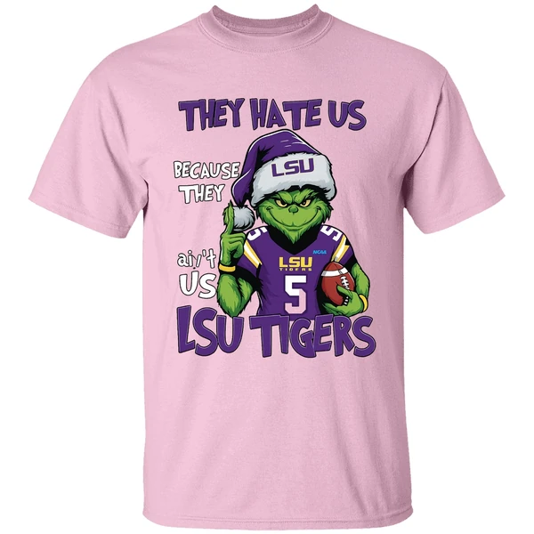 Grinch They Hate Us Because They Aint Us Lsu Tigers Football Shirt - Image 3