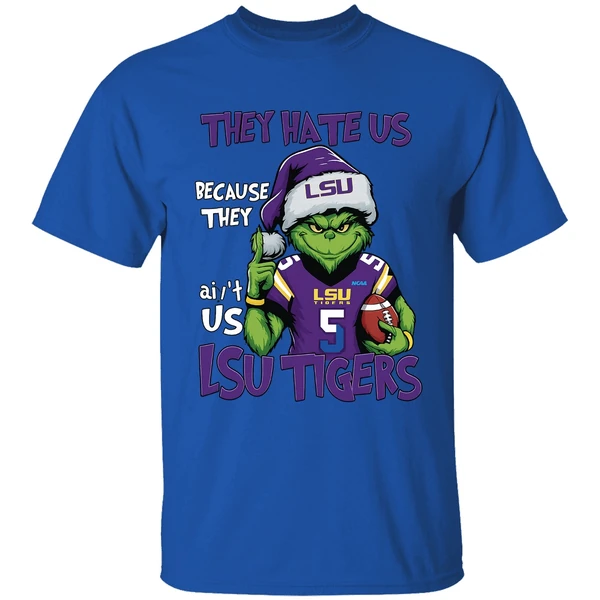 Grinch They Hate Us Because They Aint Us Lsu Tigers Football Shirt - Image 8
