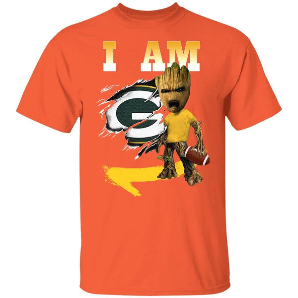 Groot I Am Green Bay Packers Shirt - Image 5