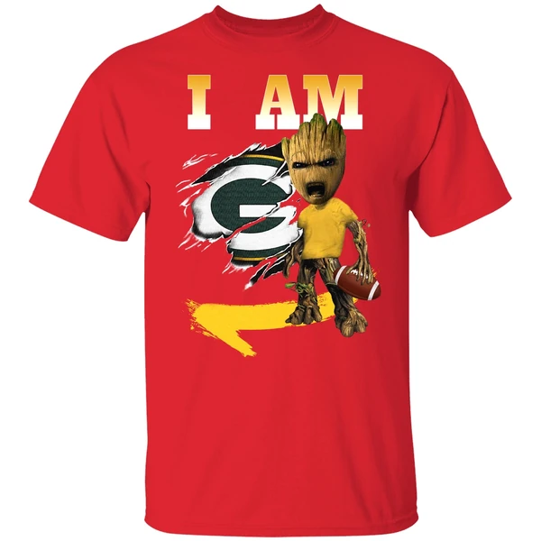 Groot I Am Green Bay Packers Shirt - Image 6
