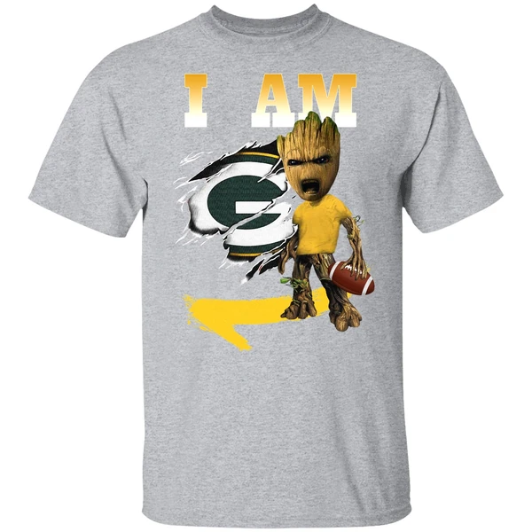 Groot I Am Green Bay Packers Shirt - Image 8