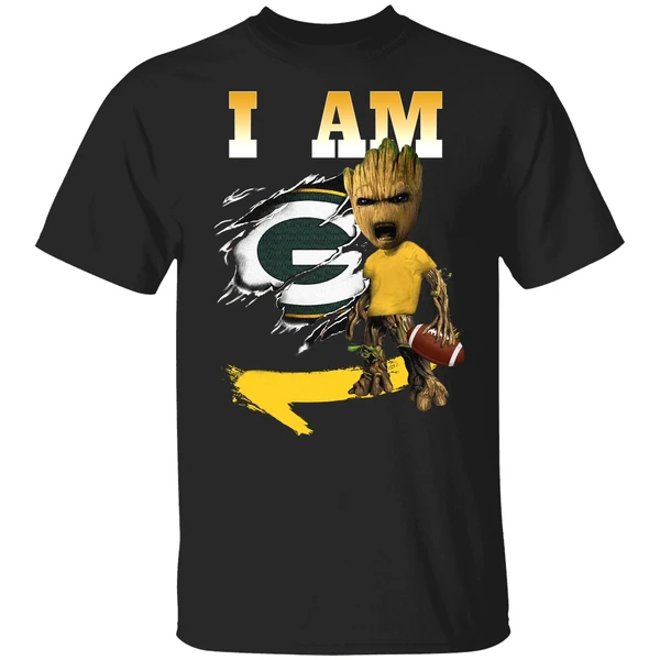 Groot I Am Green Bay Packers Shirt - Image 9