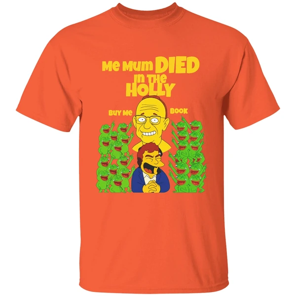 groyper me mum died in the holly meme shirt orange