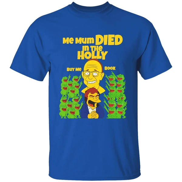 groyper me mum died in the holly meme shirt royalblue