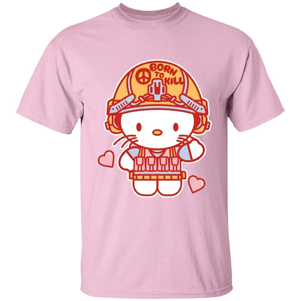 Grunt Style Born To Kill Hello Kitty Shirt - Image 3