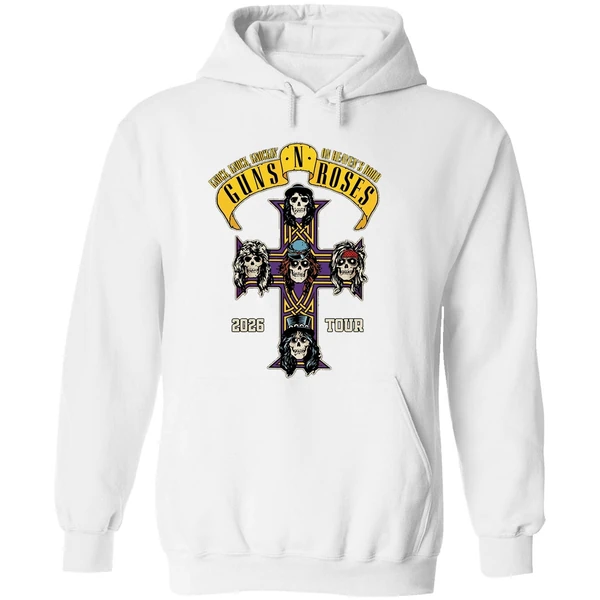 Gun N Roses 2026 World Tour America Schedule Hoodie - Image 8